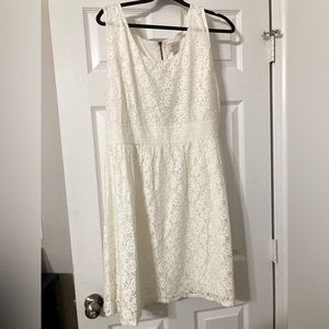 Loft white lace dress